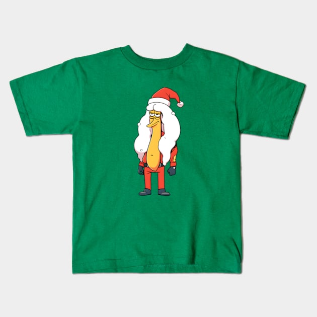 Bold And Brash Santa costume, christmas, Funny Christmas Kids T-Shirt by PapaDPainters